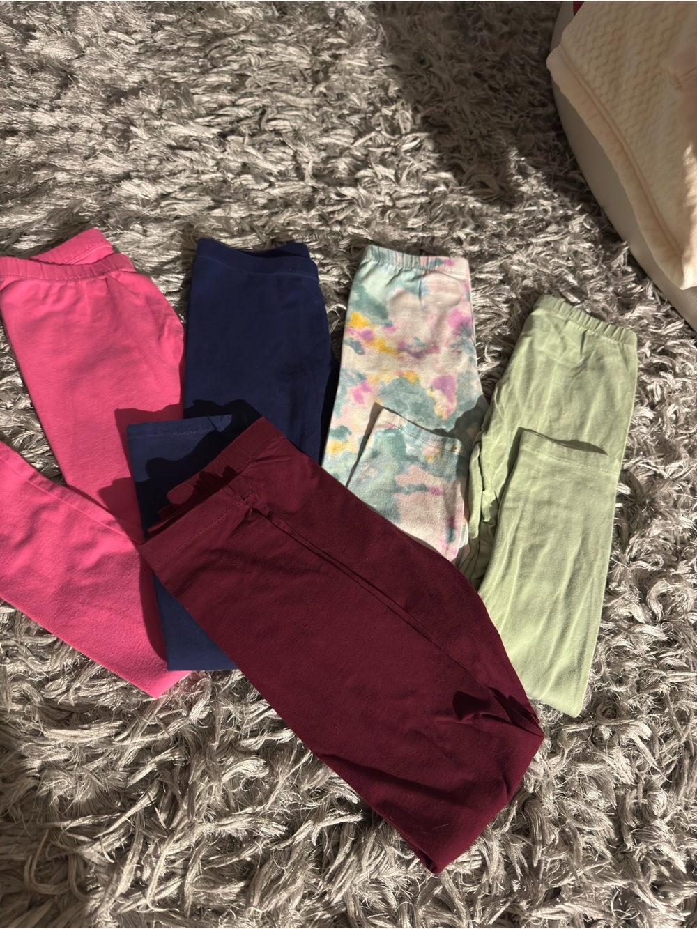 Cat & Jack Girls' Leggings Set - Pink, Navy, Maroon, Tie-Dye, Light Green